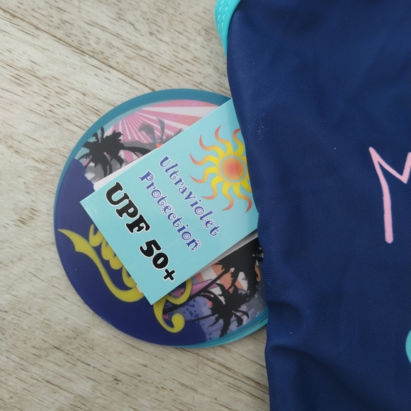 NWT Girls Toddler Seahorse UPF 50+ One Piece Swimsuit - Picture 3 of 5